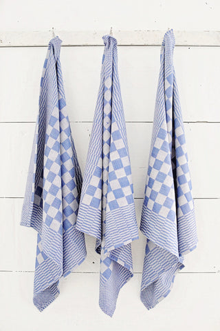 Dish Towel Checkered Blue