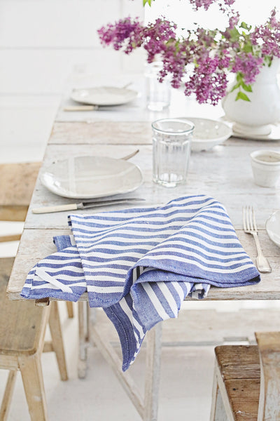 Dish Towel Striped Blue