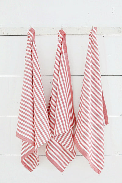 Dish towel Striped Red