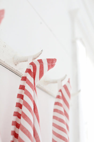 Dish towel Striped Red